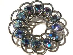 【送料無料】アクセサリー　ネックレス　ブローチbijou alliage argent broche rosace cristaux multicolores brooch