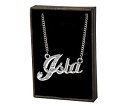 【送料無料】アクセサリー ネックレス ネームネックレスイスラホワイトゴールドメッキスワロフスキーnome collana isla 18ct bianco placcato ororealizzati con elementi swarovski