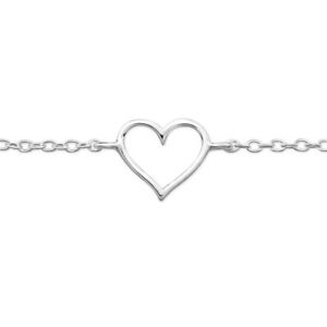 アクセサリー　ネックレス　ハートシルバーシルバーfusskette cuore argento 925 argento da donna donne ragazza amore love heart bff girl