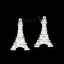 【送料無料】アクセサリー ネックレス フランスパリスワロフスキークリスタルポストイヤリングエッフェルタワーfrancia paris ~ torre eiffel ~ fatto con swarovski cristallo post orecchini