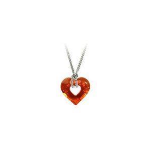 【送料無料】アクセサリー ネックレス スワロフスキークリスタルバラpendentif coeur forever vritable cristal swarovski rose orang