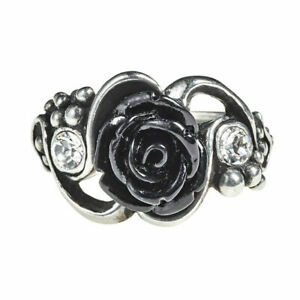 【送料無料】アクセサリー　ネックレス　ゴシックブラックローズパンクスワロフスキークリスタルリングalchemy of england gotico nero rose punk cristallo swarovski anello r223