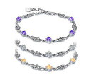 【送料無料】アクセサリー ネックレス ハイカフゴールドチェーンクリスタルリングalto bracciale catena oro pl donna cristallo anello(4)