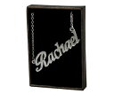 【送料無料】アクセサリー ネックレス ネームネックレスホワイトゴールドメッキカスタムカスタムnome collana rachael 18ct bianco oro placcatocustom personalizzata anniversario