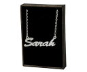 【送料無料】アクセサリー ネックレス サラホワイトメッキゴールドネックレスカスタムアイデンティティsarah 18ct bianco oro placcatura collana con nomematrimonio personalizzati si identit