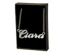 【送料無料】アクセサリー ネックレス ネックレスホワイトゴールドメッキカスタマイズnome collana ciara 18ct bianco placcato ororegalo per leipersonalizzare