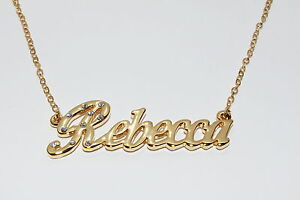 【送料無料】アクセサリー ネックレス レベッカペンダントガールフレンドゴールドネックレスrebecca 18ct doratura collana con nomematrimonio ciondolo regalo fidanzata