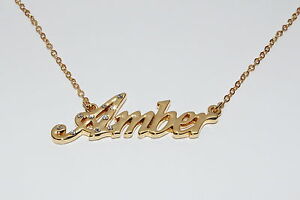 【送料無料】アクセサリー　ネックレス　オレンジゴールドネックレスカスタムamber 18ct doratura collana con nomeregali per il suo apprezzamento personalizzato