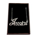【送料無料】アクセサリー ネックレス ホワイトジェシカゴールドネックレスガールフレンドbianco oro placcato collana con nomejessicaidea regalo per leifidanzata sposa