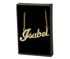 【送料無料】アクセサリー ネックレス ネームネックレスイザベルスワロフスキーエレメントプレゼントnome collana isabel 18ct placcato ororealizzati con elementi swarovskiregali