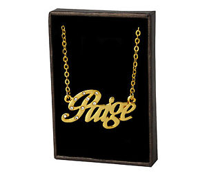 【送料無料】アクセサリー　ネックレス　ネームネックレスペイジnome collana paige 18ct placcato orofidanzamento anniversario apprezzamento(4)