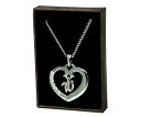 【送料無料】アクセサリー ネックレス ネックレスホワイトゴールドメッキカスタムiniziale cuore collana w 18ct bianco oro placcatoapprezzamento personalizzato