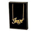 【送料無料】アクセサリー ネックレス ネックレスkゴールドメッキカスタムチェコcollana con nome inge 18k placcato oro personalizzata strass ceco(4)