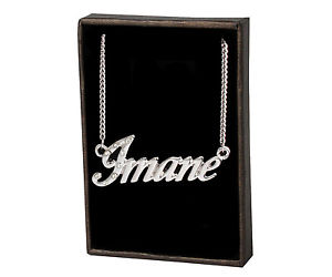 ̵ۥ꡼ͥå쥹ͥå쥹kɥåcollana con nome imane 18k plac...