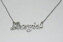 【送料無料】アクセサリー ネックレス ホワイトメッキゴールドネックレスガールフレンドgeorgina 18ct bianco oro placcatura collana con nomependente fidanzata necless