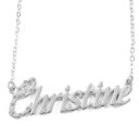 【送料無料】アクセサリー ネックレス ホワイトゴールドネックレスクリスティンメッキクリスマスchristine placcatura in oro bianco 18ct collana con nomeregali di natale compleanno