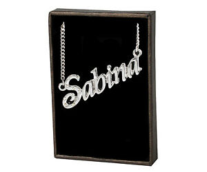 ̵ۥ꡼ͥå쥹ͥå쥹ӡkɥåcollana con nome sabina 18k...