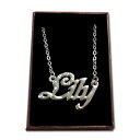 【送料無料】アクセサリー ネックレス ホワイトゴールドネックレスカスタムメイドbianco oro placcato collana con nomegiglioidea regalo per leinecless custom made
