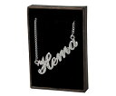 【送料無料】アクセサリー ネックレス ネームネックレスホワイトゴールドメッキスワロフスキーnome collana hema 18ct bianco placcato ororealizzati con elementi swarovski