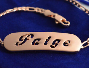 ̵ۥ꡼ͥå쥹ڥ֥쥹åbracciale con nome paige 18k placcato ...