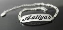 【送料無料】アクセサリー ネックレス ホワイトゴールドaaliyahbracciale con nome 18ct bianco oro placcatoregali per lei
