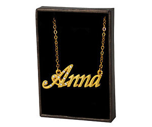 ̵ۥ꡼ͥå쥹ͥå쥹kɥåcollana nome anna 18k placcato oro ...