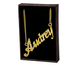 ̵ۥ꡼ͥå쥹ɥ꡼ͥå쥹ڥȥǥʡcollana con nome audrey 18k pla...