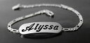 【送料無料】アクセサリー ネックレス アリッサブレスレットホワイトゴールドalyssabracciale con nome 18ct bianco oro placcatoregali per lei