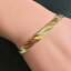 ̵ۥͥå쥹֥쥹åȥե725 pretty 3 colour 9ct gold strand bracelet full uk hallmark