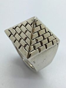 【送料無料】ネックレス　ソリッドシルバーヘビーピラミッドリング925 solid silver heavy pyramid ring