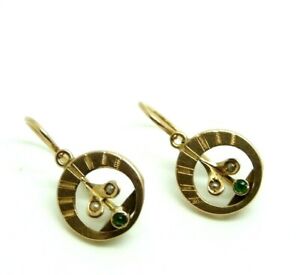 【送料無料】ネックレス　earrings popular antique gold solid18ct half800with micro pearlsearrings popular antique gold solid 18 ct half 800 with mi