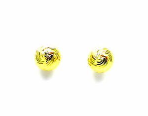 楽天hokushin【送料無料】ネックレス　yellow gold earrings 18kt spheres balls knurled lobeyellow gold earrings 18kt spheres balls knurled lobe