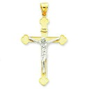 【送料無料】ネックレス 14ktwotoneサテンcastediniriペンダント14k twotone gold solid satin polished c...