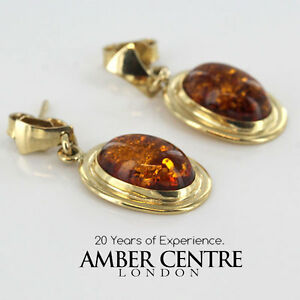 【送料無料】ネックレス　イタリアハンドメイドバルトイタリアイヤリングドロップ￥italian hand made baltic amber amp;18ct italian gold drop earrings rrp700 ge0419