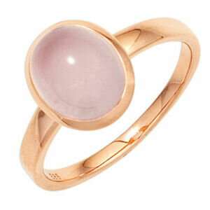 【送料無料】ネックレス　ローズクォーツオーバルピンクゴールドローズゴールドリングレディースリングladies ring with rose quartz oval pink, 585 gold rose gold gemstone ring