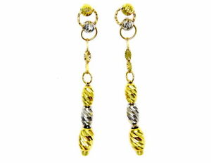 gold earrings 18kt 7501000 hanging pattern yellow gold and whiteイヤリングパターンイエローゴールド※注意※NYからの配送になりますので2週間前後お時間をいただきます。人気の商品は在庫が無い場合がございます。ご了承くださいませ。サイズの種類の商品は購入時の備考欄にご希望のサイズをご記載ください。　携帯メールでの登録ですと楽天からのメールが届かない場合がございます。