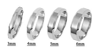 楽天hokushin【送料無料】ネックレス　ホワイトゴールドフラットコートベベルエッジbrand 18ct white gold wedding ring flat court beveled edges