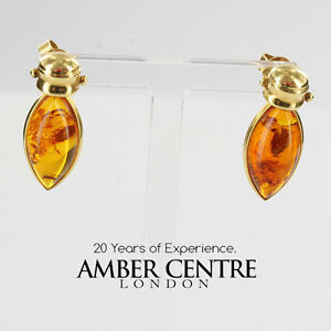 【送料無料】ネックレス　イタリアゴールドユニークスタッドイヤリングg￥italian hand made unique amber stud earrings in 18 ct goldgs0200 rrp750