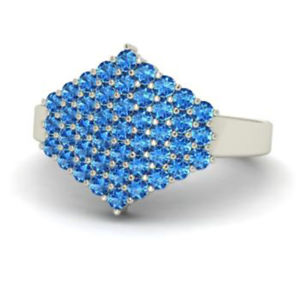 【送料無料】ネックレス　kホワイトゴールドトパーズクラスタサイズ14k white gold real 086 ct topaz gemstone cluster womens wedding rings size m n