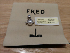 【送料無料】ネックレス　kホワイトゴールドペンダントフレッドサミュエルフレッドfred 18k white gold and pearl pendant fred samuel lvmh