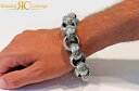 【送料無料】ネックレス　インチスターリングシルバーリンクベルチャーブレスレットプラチナローheavy 10 inch belcher bracelet platinum dipped in 925 sterling silver 22mm link