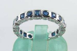 ̵ۥͥå쥹engagement 9k9ct white gold blue sapphire full eternity34art deco ins ringengagement 9k 9ct white gold blue sapphire full