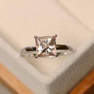 【送料無料】ネックレス　150 モルガナイト14kホワイトゴールドctサイズm n o150 ct princes natural morganite gemstone ring 14k white gold rings size m n o