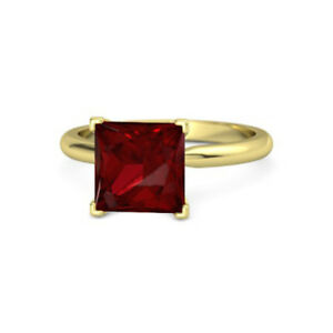 【送料無料】ネックレス　プリンセスカットkイエローゴールドルビーレディースリングサイズ250 ct princess cut 14k yellow gold ruby gemstone womens rings size n m j k l o