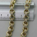 【送料無料】ネックレス　イエローゴールドレディースベルチャーブレスレットインチ9ct yellow gold ladies gemset belcher bracelet 75 mm 8 inches {t1_8}