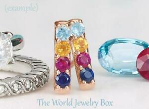 【送料無料】ネックレス　イエローゴールドバーイヤリングサファイア14k yellow gold vertical bar earrings multicolor genuine sapphire gemstones 1