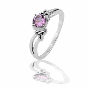 楽天hokushin【送料無料】ネックレス　セルティックスターリングシルバーサイズアメジストceltic sterling silver amethyst engagement ring hallmarked in various sizes