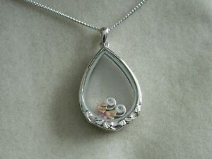 【送料無料】ネックレス　シルバーウェールズゴールドサファイアガラスペンダントclogau silver amp; w..