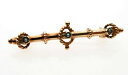 【送料無料】ネックレス 3バーミンガムヴィンテージ9ctゴールドブローチpretty vintage 9ct gold bar brooch with 3 seed pearls birmingham hallmark