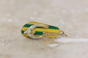 【送料無料】ネックレス ゴールドフリップフロップアンカーサンダルペンダントktイエローゴールド14k gold 3d flip flop anchor sandal charm pendant 14kt yellow gold